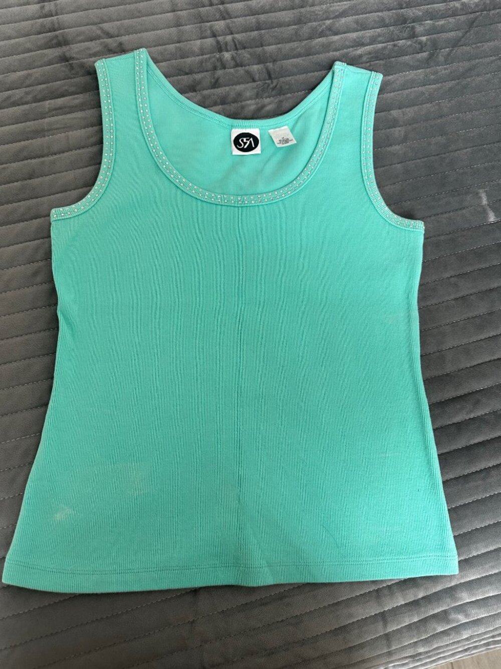 Tank Top with crystal trim